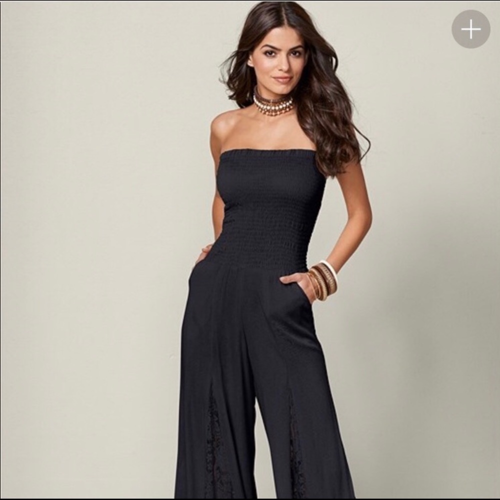 Black Venus Bandeau Jumpsuit